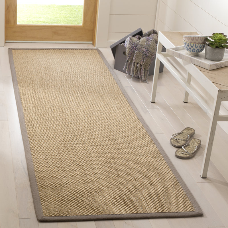 Tapis en fibre de sisal naturel Lattimore, Tapis de couloir 2 pi 6 po x 6 pi
