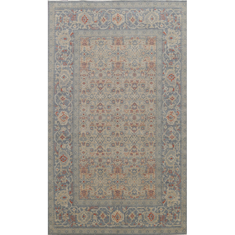 Tapis oriental vert foncé / beige / rouge