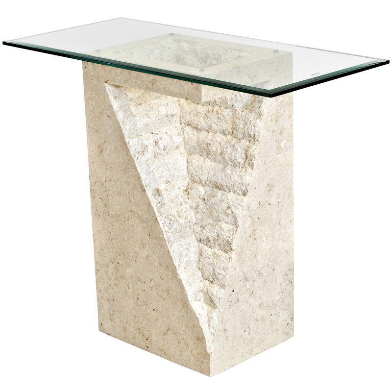 Minton 90cm Glass Top Console Table