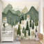 Murale fantaisiste forêt alpine village-1531466611