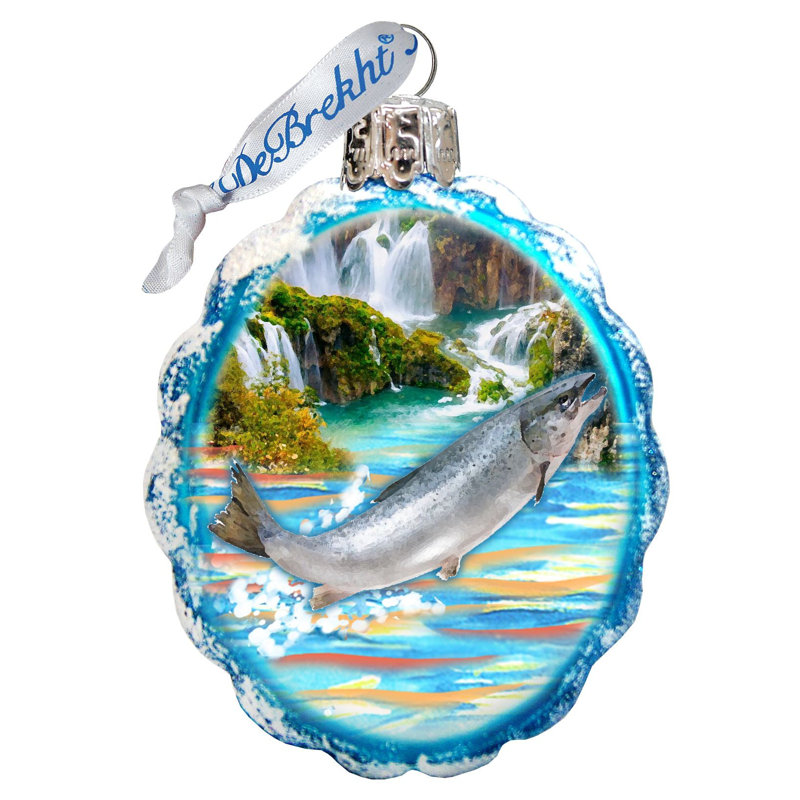 Ornement en forme de fêtes en verre de pêche Keepsake