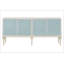Armoire console blanche et argentée
