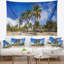 Tapisserie pour îlot de pâques en polyester seascape anakena beach avec accessoires suspendus inclus-28500562