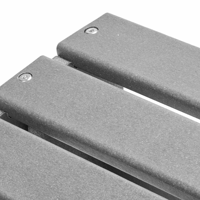 21.5×18.9×14.8 Inch Gray HDPE Foldable Outdoor Adirondack Patio Footrest Ottoman