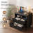 Fluted Nightstand with Charging Station, 23.3'' W End Table with 2 Storage Drawers and Metal Legs, Modern Wood Bedside Table for Bedroom-1131877823