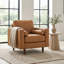 Fessler 34.7" Wide Genuine Leather Armchair