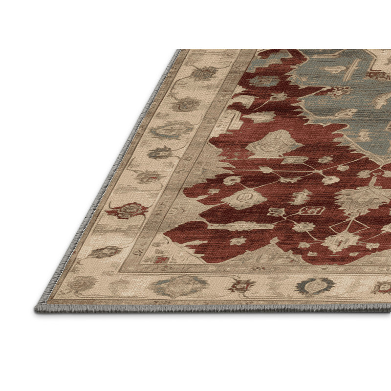 Tapis gris lavable à la machine, Carré 3 pi