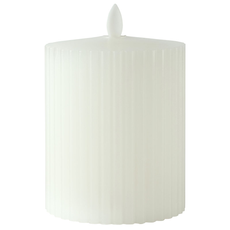 Fluted Wax Pillar, 4x6 Inch