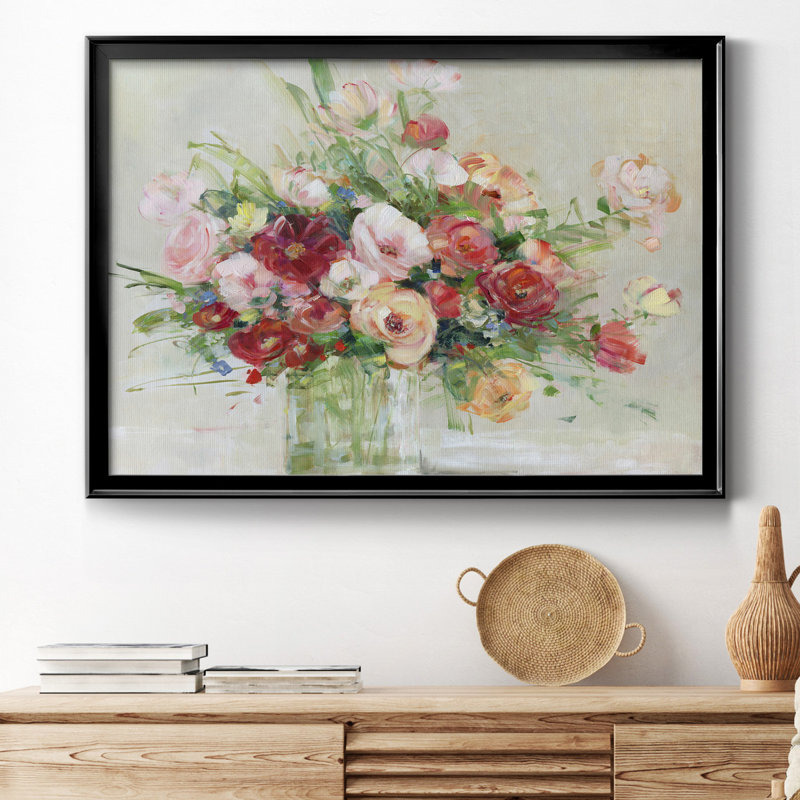Just Peachy - peinture encadrée, H 30,5 po x l 42,5 po x P 1,5 po, Black Framed Canvas