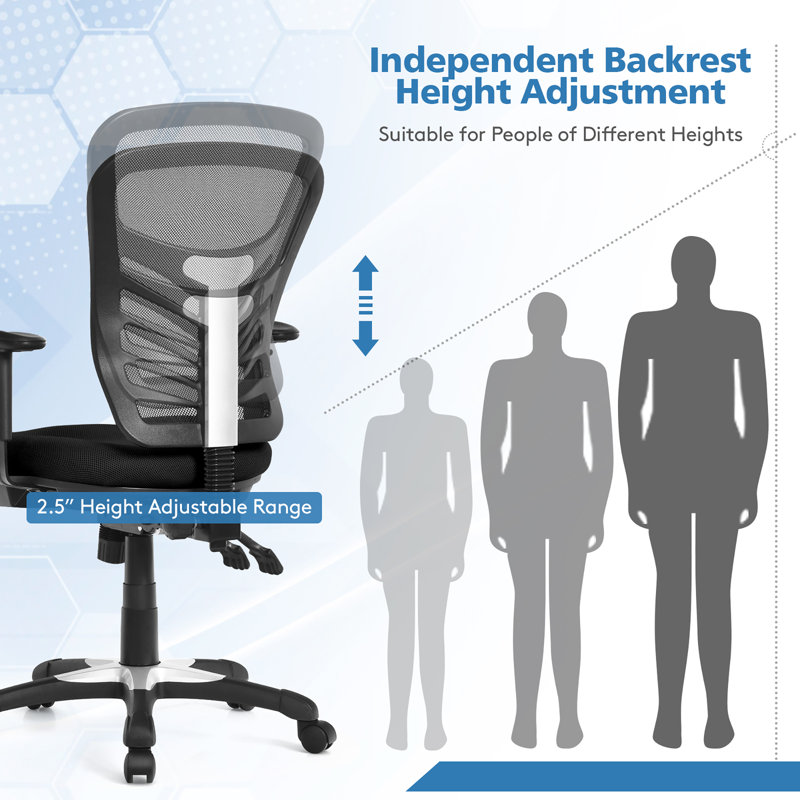 Ivelisse Mesh Task Chair, Black