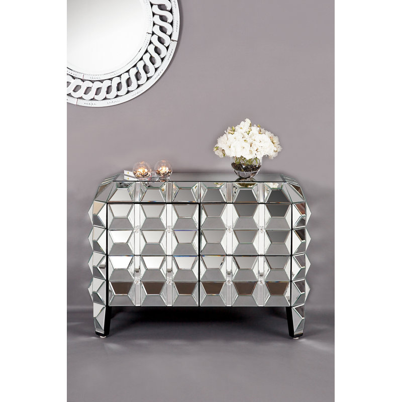 Commode d'appoint à miroir 4 tiroirs Legault