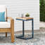 Table d'appoint en bois en forme de C et en fer-133275131