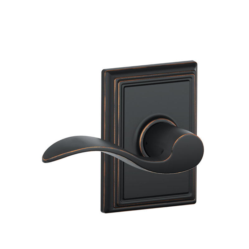 Poignée de porte décorative avec rosette Addison, Bronze vieilli