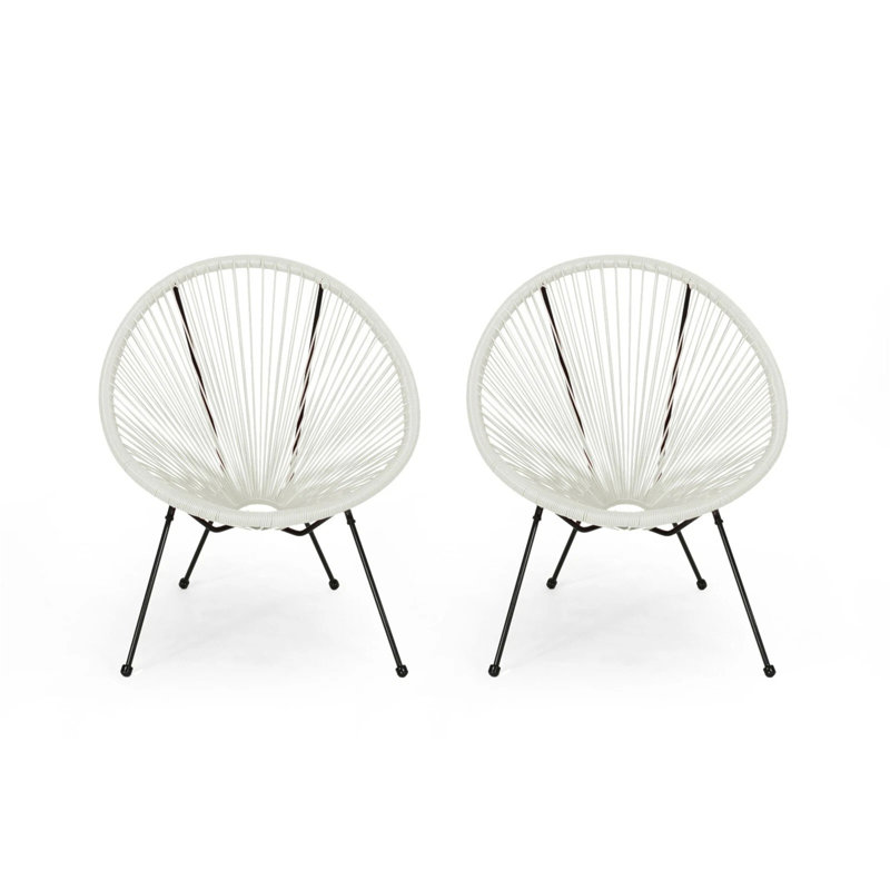 Chaise Anson, ensemble de 2 - Blanc, White/Black