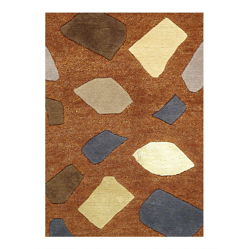 Jerril Hand Woven Cotton and Wool Abstract Area Rug