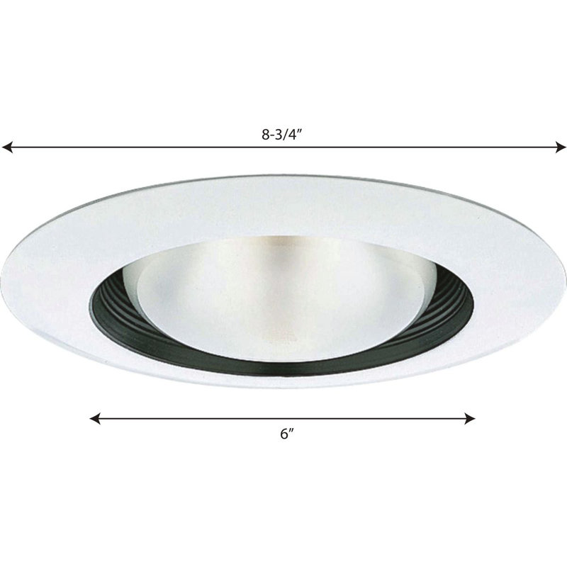 Step Baffle 6" Recessed Trim, Black