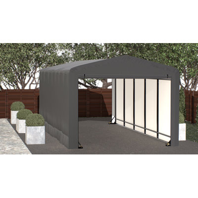 ShelterTube Wind and Snow-Load Rated Garage, 10x23x8 Grey