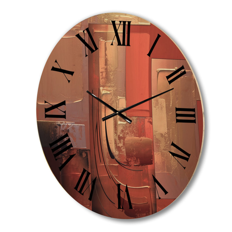 Horloge murale en bois massif Alysiana, Moyenne