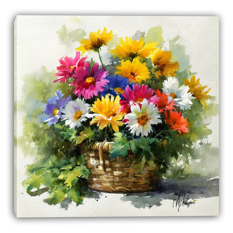 «Wildflower Cosmos», art mural sur toile tendue, L 30 po x H 30 po x P 1,5 po