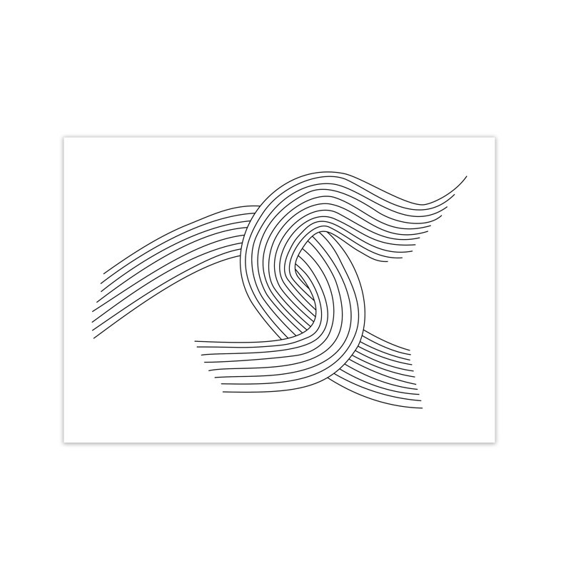 Minimalist Line Drawing Original - Print, 59cm H x 84cm W x 1cm D, No Frame