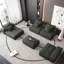 Canapé modulaire surdimensionné moderne avec tissu chenille étincelant, coussins moelleux, 6 coussins, combo bricolage 6 pièces et aucun assemblage requis.-728158048