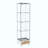 Modern Glass Display Cabinet With Drawer , Quick-Assembly Antique Cabinet With LED Lights, Tempered Glass Bookshelf,  1-Door Storage Case With 4 Shelves  For Living Room And Bedroom-1207236120