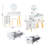 Dressing Table With Led Lights Glass Top Dressing Table With Extendable Side Table 5 Drawers Dressing Table With Mirror And Stool For Bedroom