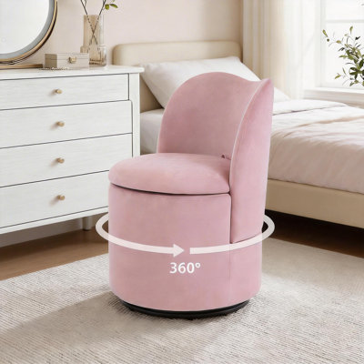 Upholstered Swivel Barrel Chair