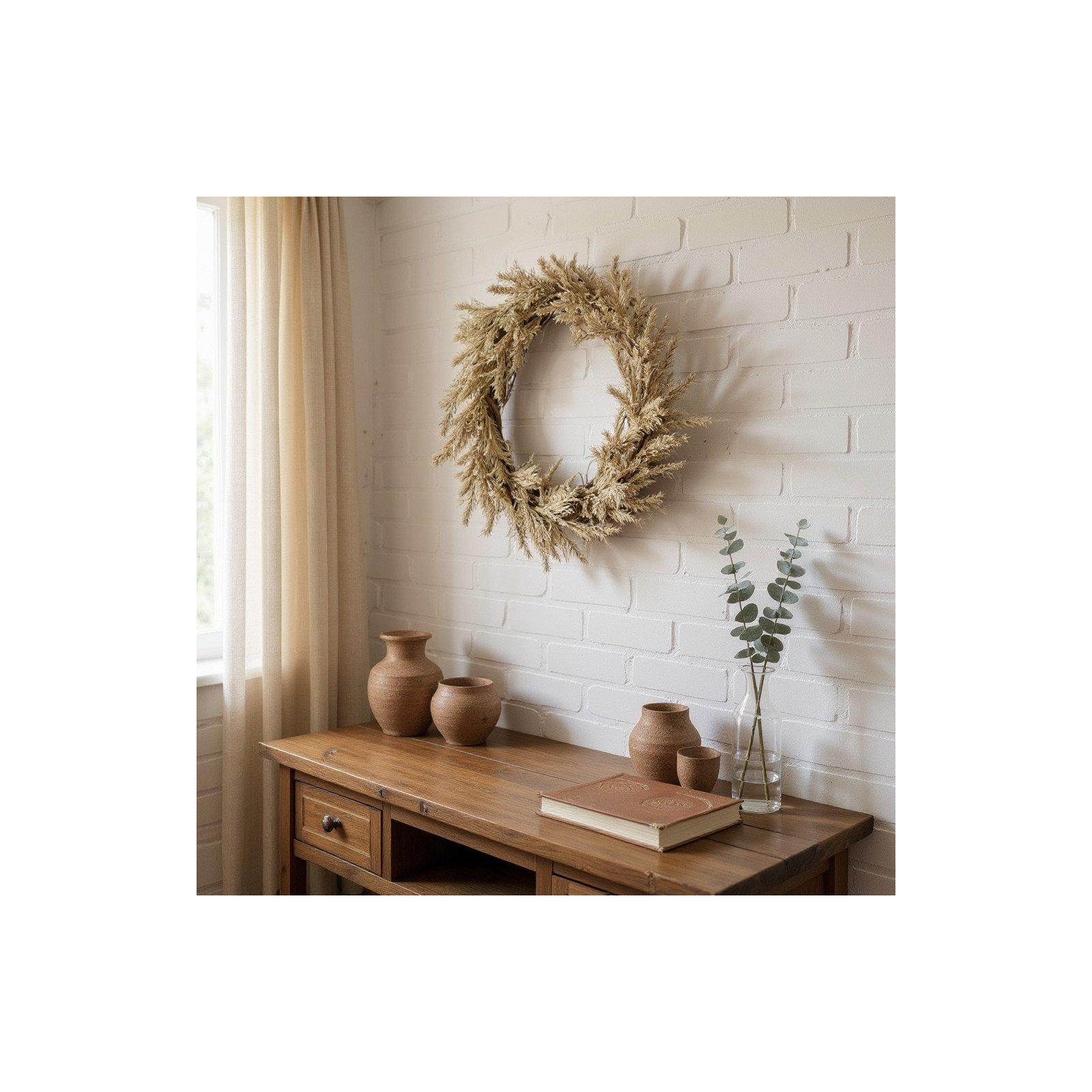24'' Fall Pampas Wreath
