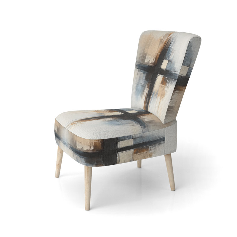 Chaise d'appoint abstraite minimaliste - Spiritual Cross, Side Chair Armless