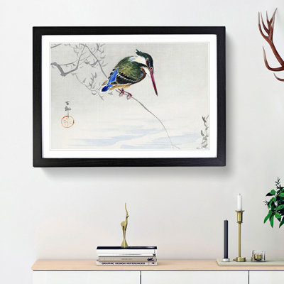 A Kingfisher by Ohara Koson - Framed Print