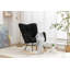 Chaise berçante en tissu Teddy avec base robuste-1767650551