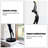 31.5"Simple human-shaped sculpture - black artistic decorative item