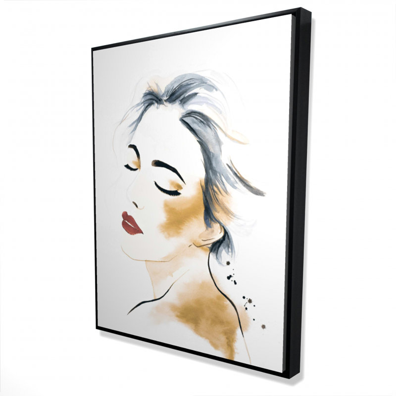 «Right Side Watercolor», reproduction de portrait de femme sur toile