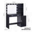 46.4In Dressing Table With Mirror And Lights - Vanity Desk 2 Large Drawers & Vertical Organizer, 3 Level Dresser, Adjustable Brightness Lighting Modes For Bedroom  Black-2060436470