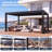10' x 16' Outdoor Louvered Pergola, Adjustable Metal Gazebo with Hidden Gutter System, All‑Weather Patio Shelter for Garden, Deck,Black-133658911