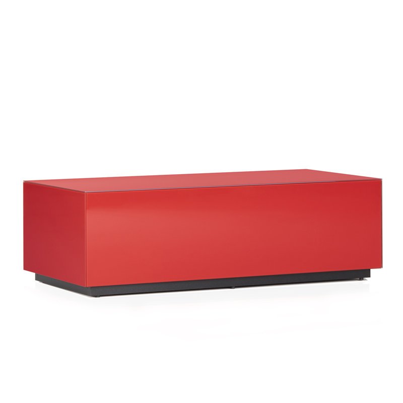 Mcmartin Glass Coffee Table, Scarlet Red