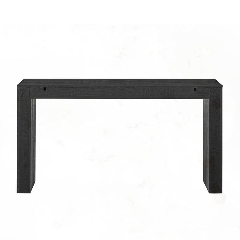 Farmhouse Console Table with 2 Drawers, Black
