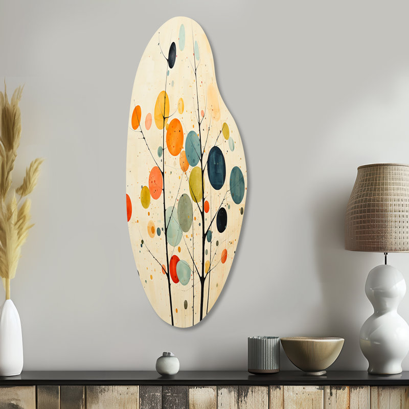 Reproduction de sculpture murale asymétrique en métal Fantina, H 38 po x l 15 po x P 1 po