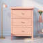 Ensemble de table de chevet 3 tiroirs rose Lurne-2028263086