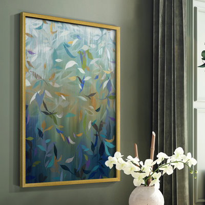 Falling Leaves Framed Print - Solid Wood