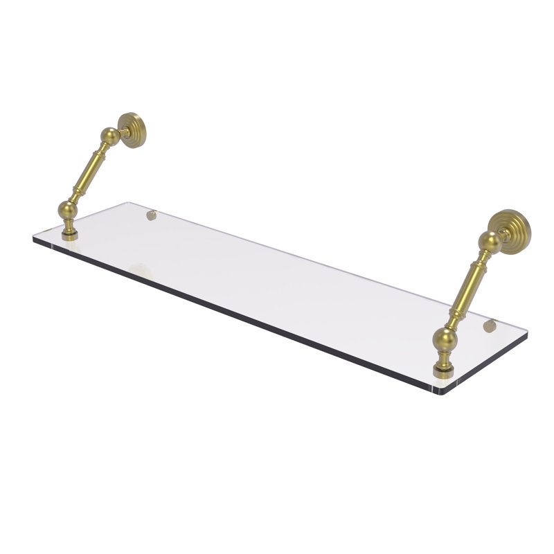 Tablette flottante Beresford, Laiton satiné, H 7,3 po x l 30 po x P 8 po