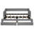 Gray Upholstered Twin XL Daybed Converts To King With Dual Drawers-1971737536