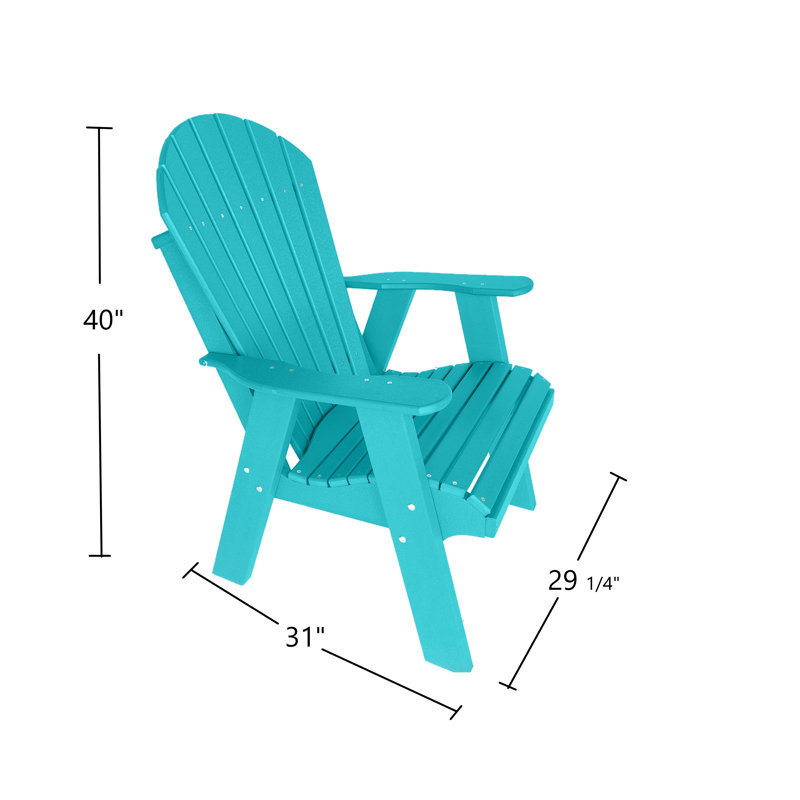 Chaise Adirondack en poly Aigris Fire Pit Chair, Bleu clair
