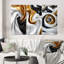 Liquide, spirale abstraite, or, noir et blanc - Ensemble de 3 formes d'art abstrait-309863913-309863917