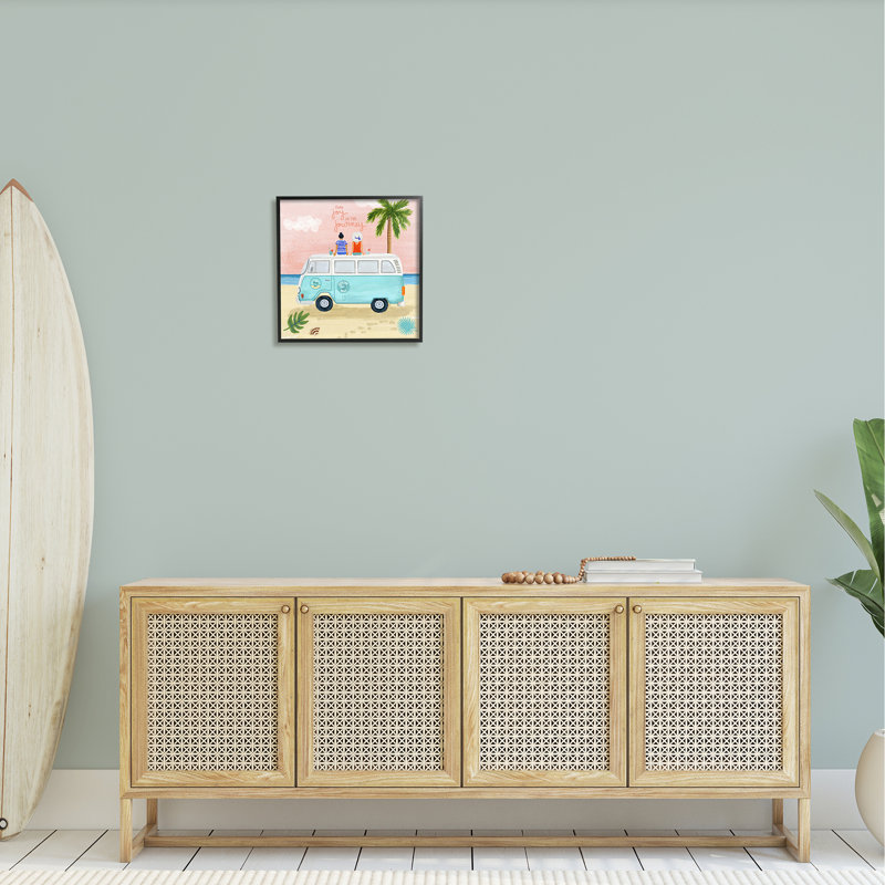 Joie dans le voyage, Giclée encadrée noir minuit, H 17 po x l 17 po x P 1,5 po