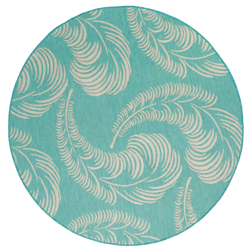 Tapis intérieur / extérieur IOED.01 / OAS./Feathers, Rond 6 pi 7 po