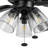 Glenmont  52" Indoor Matte Black Ceiling Fan With Light & Pull Chain