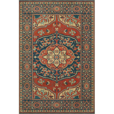 Red Traditional Woven Based Washable Carpet