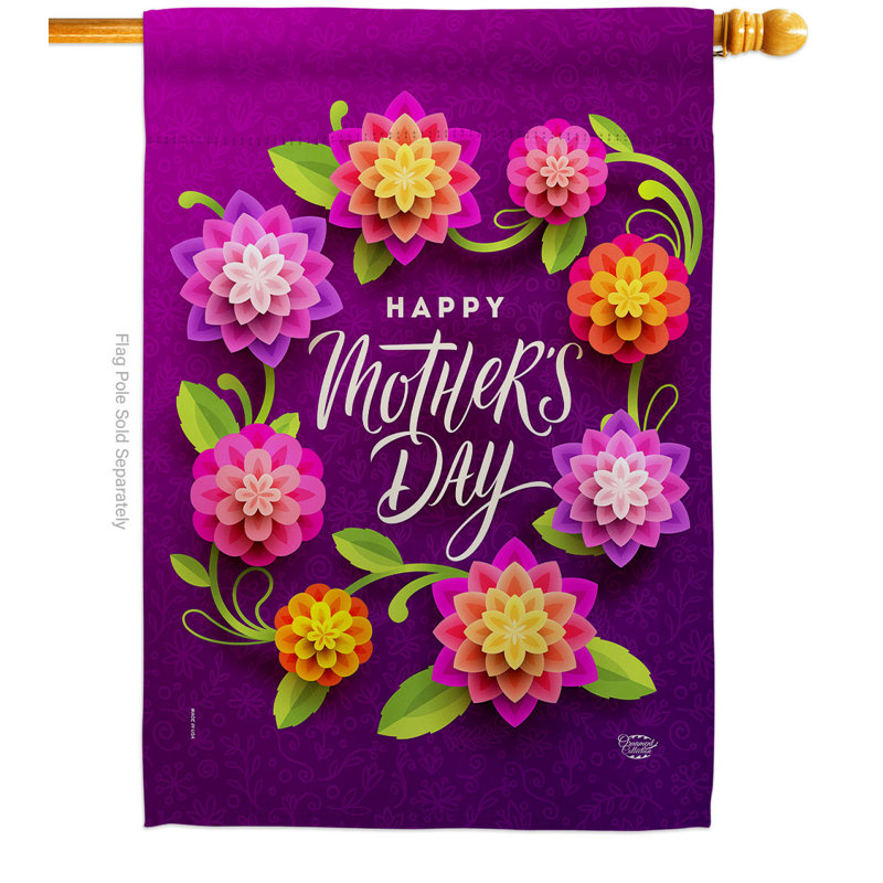 Drapeau décoratif de maison en mélange de polyester, H 40 po x l 28 po